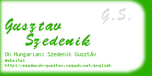 gusztav szedenik business card