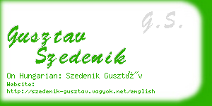 gusztav szedenik business card